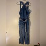 Free People  size 2 boho cottage core denim high neck overalls Photo 1