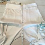 Alice + Olivia Jody Satin High-Waist Slit Front Pant White Size US 2 Photo 8