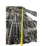 Entro Bandana Print Dress Tie Neck Ruffle Trim Tiered Long Sleeve Mini Casual Photo 5