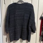 Lucky Brand  Black Chunky Knit Cardigan Sweater Photo 2