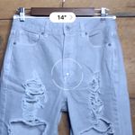 American Eagle Gray Distressed Ripped Denim Pants Mom Jeans size 8 Regular Photo 13