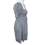 Hill House  Athena Nap Dress Size Small Thai Check Plaid Smocked Mini Puff Sleeve Photo 4