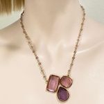 Banana Republic Purple Glass Amethyst Beaded Necklace Photo 1