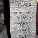 Tempo Paris NWT  Womens Charcoal Pocket Tee‎ Small Medium Photo 4