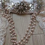 Japanese Victorian Gyaru Beaded Pearl Choker Lace Formal Evening Bodycon Dress Size XS Photo 2