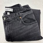 Abercrombie & Fitch  Gray-Black Straight Leg Relax Fit‎ High Rise Jeans Size 28/6 Photo 9