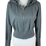 House ID Gray Zip Up‎ Hoodie Cropped Sweatshirt Athleisure Streetwear Large Photo 0