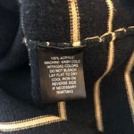 Coldwater Creek Navy Beige Striped Puff Sleeve Sweater Dress Pockets XS Photo 3