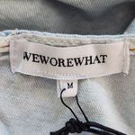 We Wore What  Cropped Denim Top Size Medium NWT Denim Sexy Crop Top Photo 6