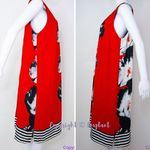 Slny NEW red black white floral print shift dress, women's plus size 20W Photo 2