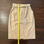 Nanette Lepore tan & blue striped pencil skirt size 2 Photo 7
