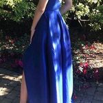 PromGirl Long Alyce High-Low Taffeta Prom Dress with Slit Photo 1