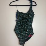 SkinnyDippers Miraclesuit Flapjack One Shoulder Reversible Floral‎ Swimsuit Med Black Photo 6