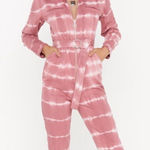 Nasty Gal Good Vibes Only Denim Tie Dye Boilersuit Sz 4 Photo 0