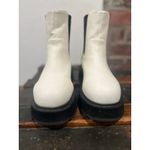 Urban Outfitters Women’s Chunky Lug Sole Chelsea Vegan White Leather Boots 5 Photo 5