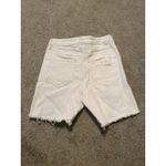 Risen white high rise distressed mid thigh shorts‎ size small Photo 2