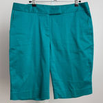 Vince Size 10 Teal Bermuda Shorts Cotton Blend Career Casual Women Green Photo 0