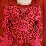 Jun & Ivy  Francesca's Sheer Embroidered Cut Out Blouse Photo 5