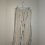 Jill Linen Blend Wide Leg Crops Cream Beachy Pants Trousers Lagenlook Sz MT Tan Size M Photo 1