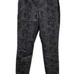 INC International Concepts Snake Print Skinny Legging Pants Silver Black Size 10 Photo 0