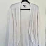 Eileen Fisher  Organic Linen Open Front Cardigan Sweater White Size Small‎ P Photo 1