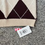 Cider NWT  Tan and Brown Sweater Vest with V-Neck Line Photo 1