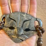 Jasper lion face statement necklace Gray Photo 8