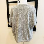 Madewell  Gray Heather V-Neck Short Sleeve Sweater Medium Photo 4