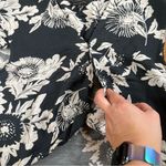 Banana Republic  DRAPEY WIDE-LEG PANT AND TOP SET Floral Eclipse Coal Sz XL-16P Photo 5