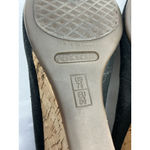 Aerosoles Womans Heel Rest Pumps Cork Wedge 7.5 M Black Slip On Round Toe Photo 8