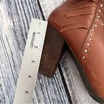 Vintage Nicole Genuine Leather Fringe Tall Heeled Boots Brown Size 8 Photo 9