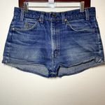 Levi's Vintage Orange Tab 517 Shorts High Rise Whiskering Medium Wash Blue 33" Photo 3