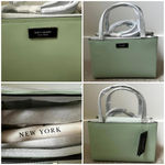 Kate Spade Sam Icon Small Spazzolato Leather Tote Crossbody Bag Pistachio Cream Photo 4