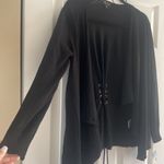 Thalia Sodi  black open cardigan sweater tie back detail size‎ M Photo 1
