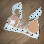 J.Crew NWT Polka Dot Bikini Top XS black and white Photo 3