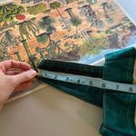 Handmade Vintage 90s Green Southwestern Tapestry Round Bucket Bag Photo 11