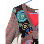 Papillon Women's Patchwork V-Neck 3/4 Sleeve Bohemian Dress Multicolor Medium Photo 1
