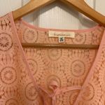NWOT Francesca's Marilyn Lace Swim Cover Up Pink Photo 2