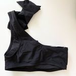 J.Crew NWT  One-shoulder Bow Bikini Top Black Photo 2
