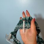 Free people green and cream maxi halter top dress size US 8 Photo 6