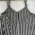 Torrid Plus 1 1X Super Soft Knits Culotte Jumpsuit Black & White Stripe Cropped Photo 4