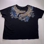 ZARA Crocodile Print Cropped Soft Tee Top Medium Womens Photo 0