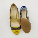 J.Crew Penelope Vintage Patent Leather Peep Toe Mary Jane Heels Charcoal Size 7 Photo 7