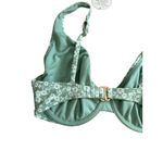Hollister  Green Floral Bikini Swim Top Size Curvy Small NEW NWOT Photo 3