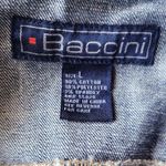 Baccini  Blue Denim Vest with Colorful Floral Embroidery Size L Photo 6