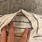 Banana Republic  White and Black Striped T shirt Photo 3
