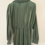 ASOS  Women's Plisse Wrap Midi Dress Collared with Blouson sleeves Green Size 10 Photo 13