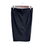 Mario Serrani  Italy Black Stretch Rayon Office Career Straight Midi Skirt Size 6 Photo 1