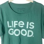 Life is Good  Women’s Green Graphic T-Shirt Size Large Photo 1