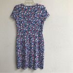 Boden Emery falling blossoms floral polkadot short sleeve jersey dress 6 Blue Photo 1